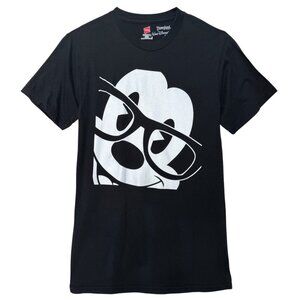 DISNEY MICKEY MOUSE GRAPHIC TEE BLACK WHITE RETRO DISNEYLAND WALT DISNEY WORLD S